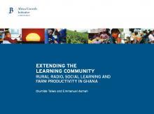 Extension de la communauté d'apprentissage. Radio rurale, apprentissage social et productivité agricole au Ghana