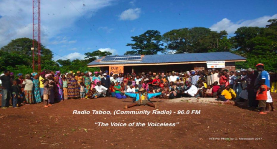 A solar powered radio station broadcasting at the heart of the forest on the initiative of Hope International for Tikar People