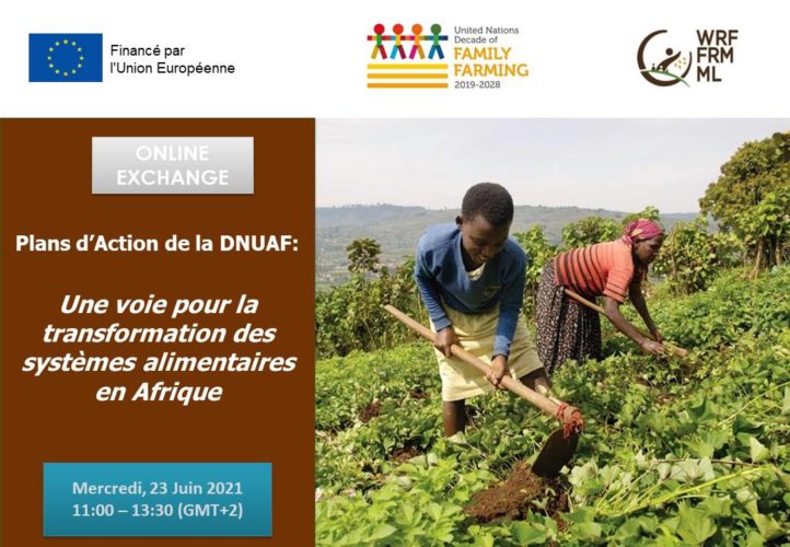 Réunion d'échange: "Plans d'Action de la DNUAF: une voie pour la transformation des systèmes alimentaires en Afrique"