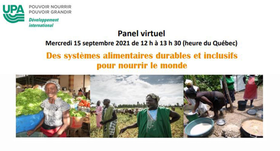Panel virtuel : Des systèmes alimentaires durables et inclusifs pour nourrir le monde (15 sept)