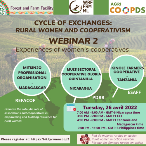 [SAVE THE DATE!] Webinar on April 26 - Cycle of exchanges: rural women and cooperativism