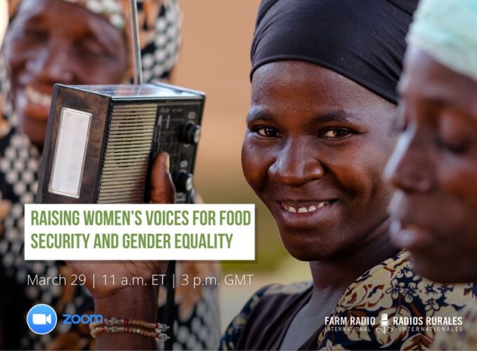 Raising women’s voices for food security and gender equality