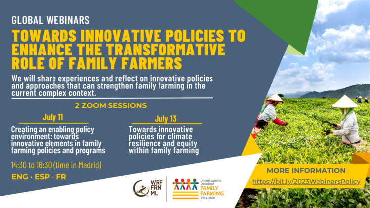 Global webinars: Towards innovative policies to enhance the transformative role of family farmers
