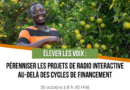 Élever les voix : Pérenniser les projets de radio interactive au-delà des cycles de financement