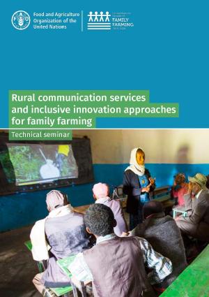Rural communication services and inclusive innovation approaches for family farming